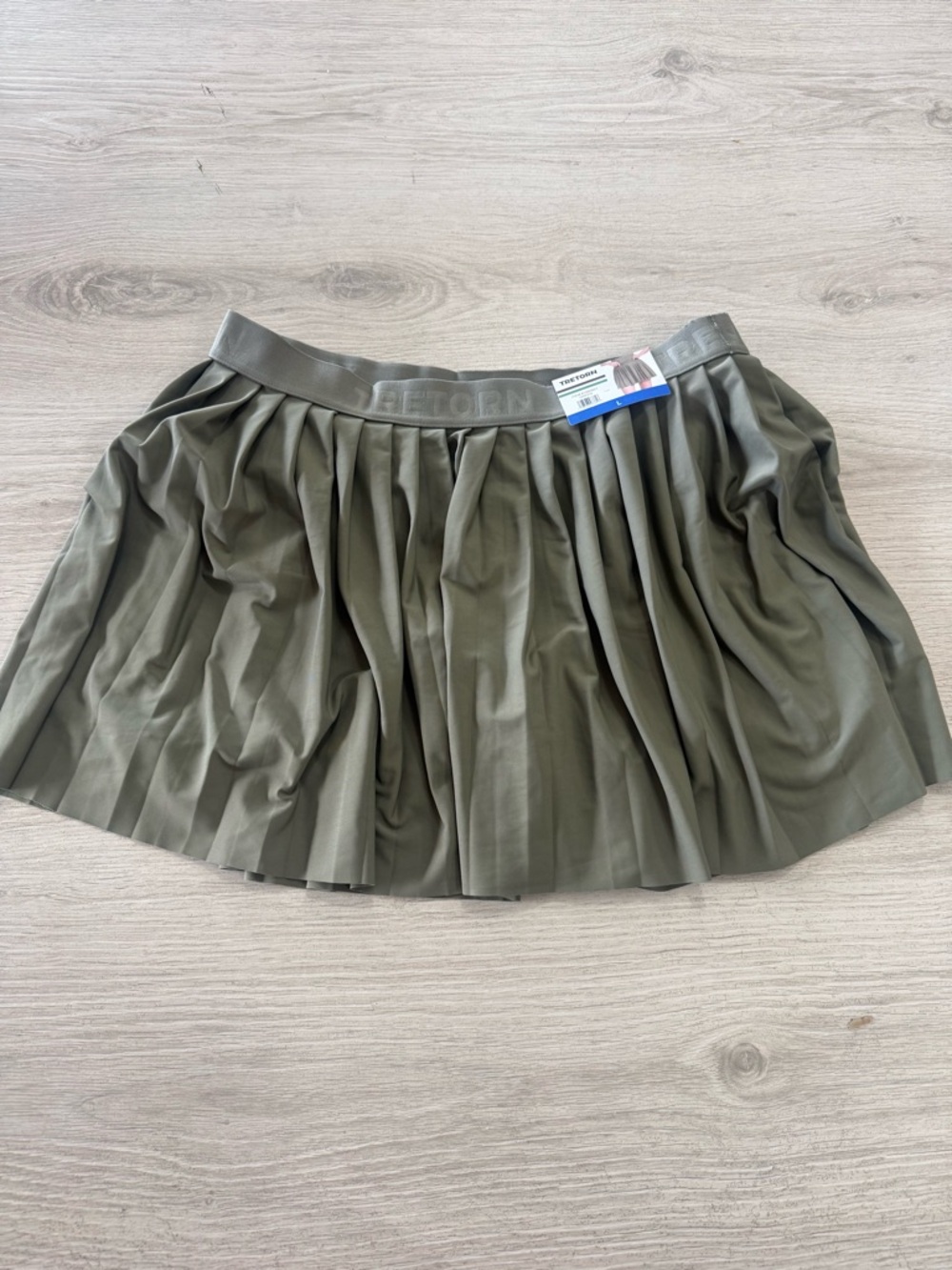 Tretorn Olive Green Pleated Skater Skirt #10